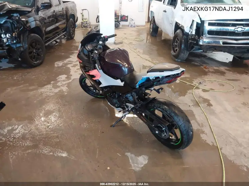 2022 Kawasaki Ex400 VIN: JKAEXKG17NDAJ1294 Lot: 43902212