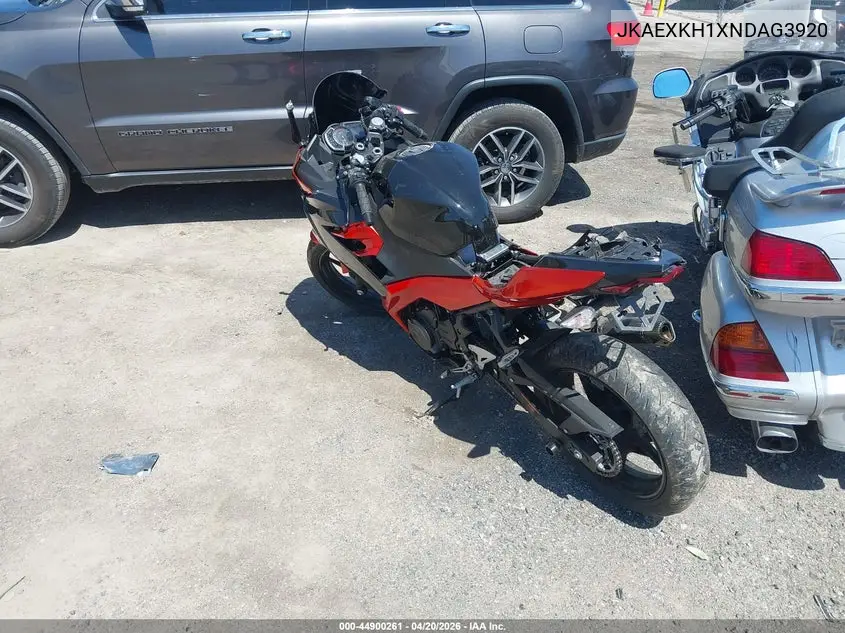 2022 Kawasaki Ex400 VIN: JKAEXKH1XNDAG3920 Lot: 44900261