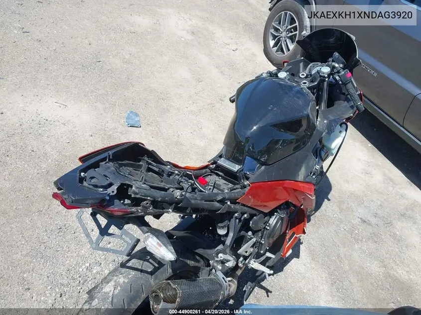 2022 Kawasaki Ex400 VIN: JKAEXKH1XNDAG3920 Lot: 44900261
