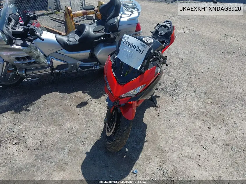 2022 Kawasaki Ex400 VIN: JKAEXKH1XNDAG3920 Lot: 44900261