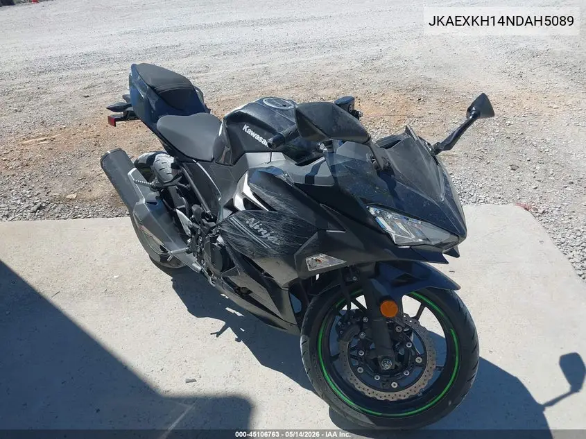 2022 Kawasaki Ex400 VIN: JKAEXKH14NDAH5089 Lot: 45106763