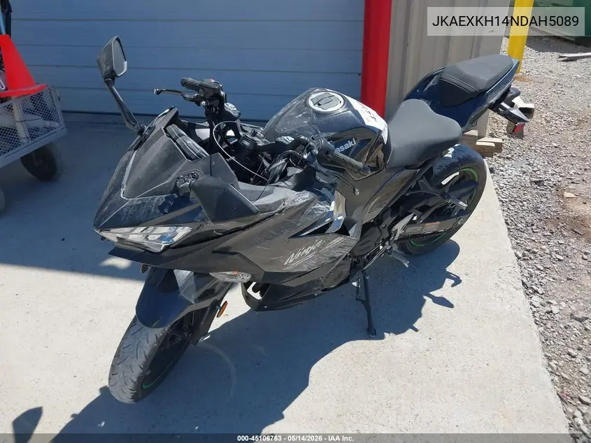 2022 Kawasaki Ex400 VIN: JKAEXKH14NDAH5089 Lot: 45106763