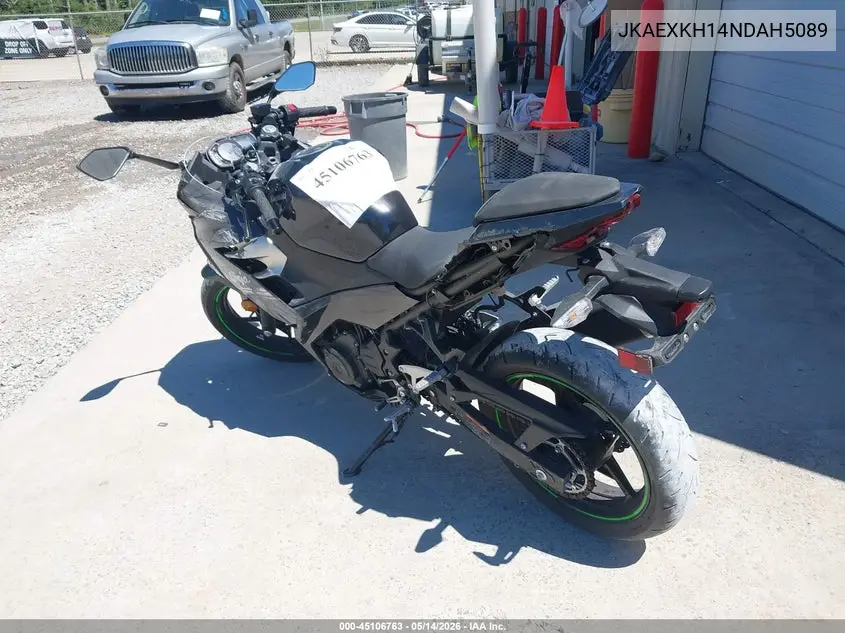 2022 Kawasaki Ex400 VIN: JKAEXKH14NDAH5089 Lot: 45106763