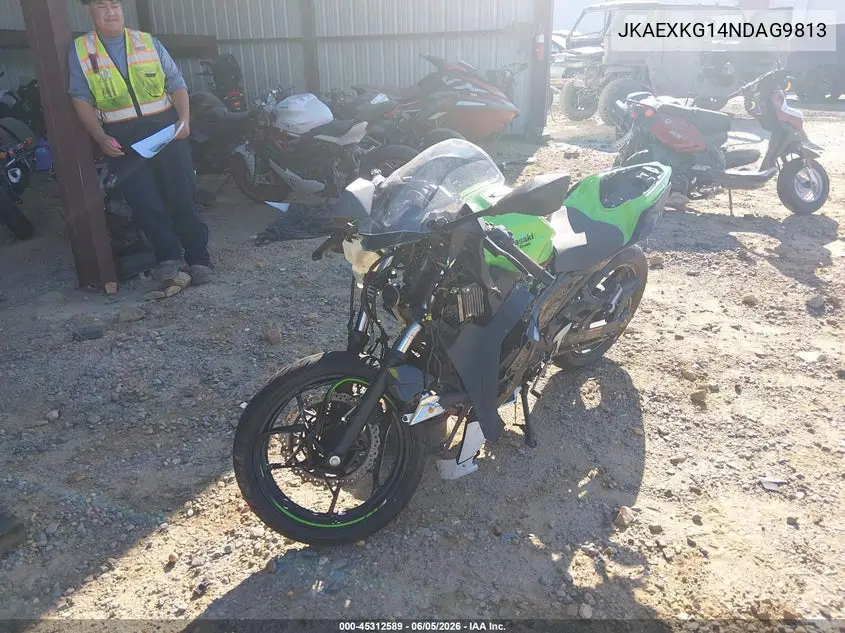 2022 Kawasaki Ex400 VIN: JKAEXKG14NDAG9813 Lot: 45312589
