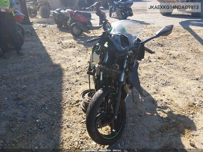 2022 Kawasaki Ex400 VIN: JKAEXKG14NDAG9813 Lot: 45312589