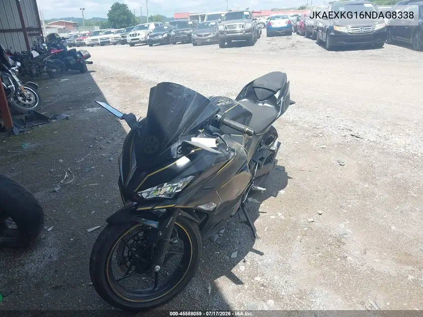 2022 Kawasaki Ex400 VIN: JKAEXKG16NDAG8338 Lot: 45588059
