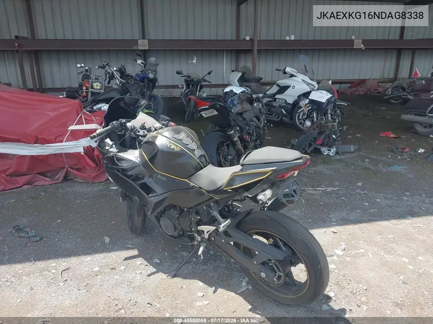 2022 Kawasaki Ex400 VIN: JKAEXKG16NDAG8338 Lot: 45588059