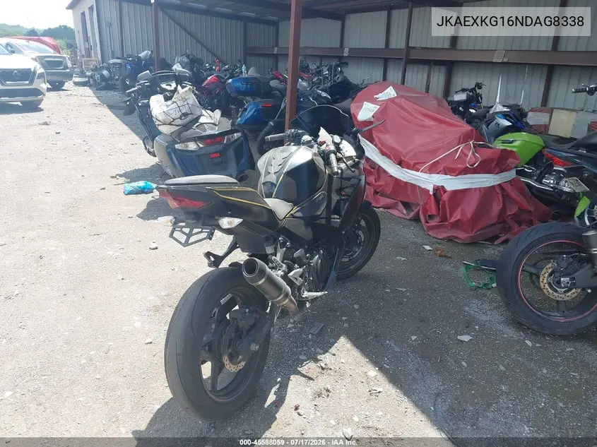 2022 Kawasaki Ex400 VIN: JKAEXKG16NDAG8338 Lot: 45588059