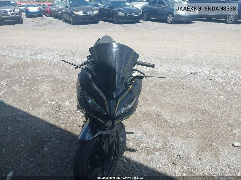 2022 Kawasaki Ex400 VIN: JKAEXKG16NDAG8338 Lot: 45588059