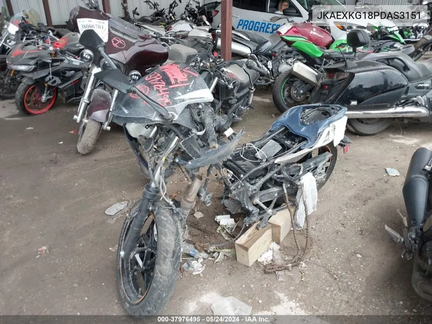 2023 Kawasaki Ex400 VIN: JKAEXKG18PDAS3151 Lot: 37976495