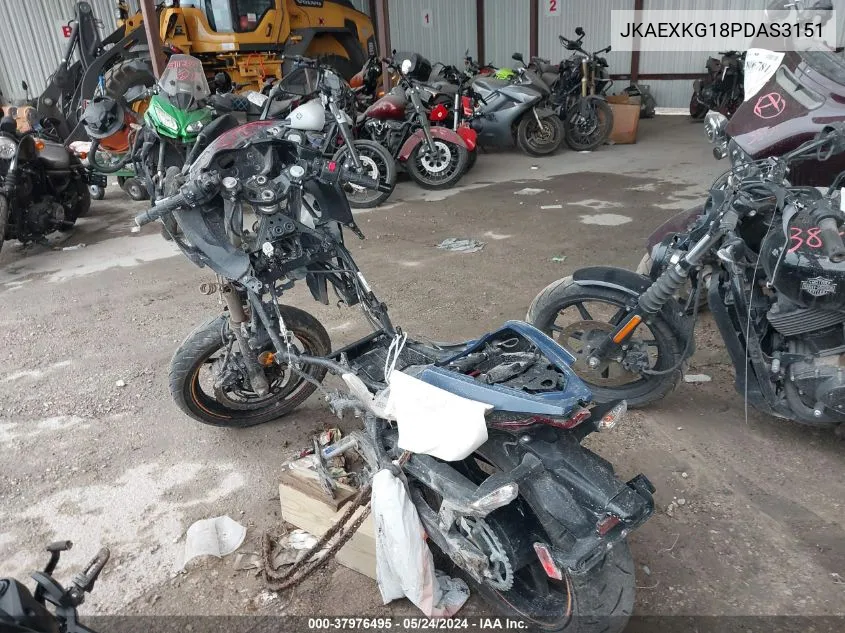2023 Kawasaki Ex400 VIN: JKAEXKG18PDAS3151 Lot: 37976495