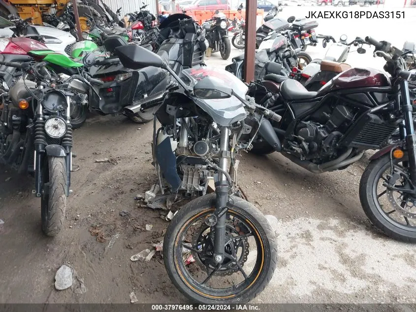 2023 Kawasaki Ex400 VIN: JKAEXKG18PDAS3151 Lot: 37976495
