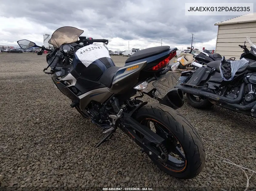 2023 Kawasaki Ex400 VIN: JKAEXKG12PDAS2335 Lot: 44522947