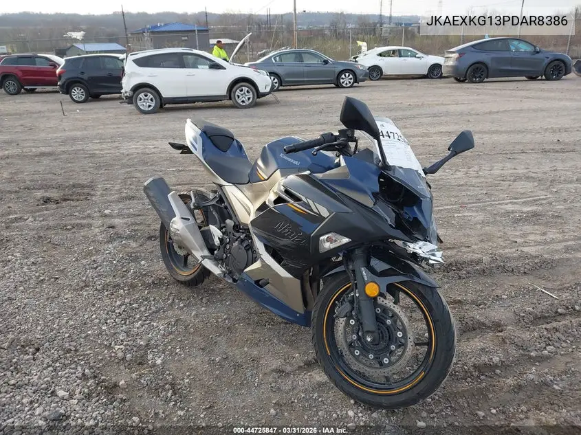 2023 Kawasaki Ex400 VIN: JKAEXKG13PDAR8386 Lot: 44725847