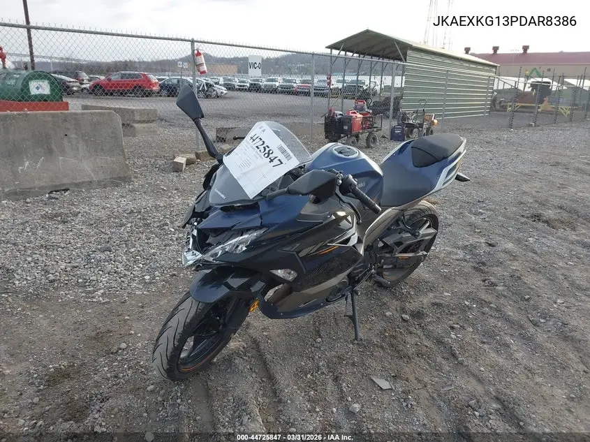 2023 Kawasaki Ex400 VIN: JKAEXKG13PDAR8386 Lot: 44725847