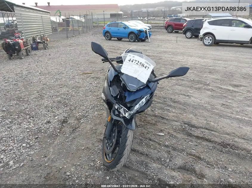 2023 Kawasaki Ex400 VIN: JKAEXKG13PDAR8386 Lot: 44725847