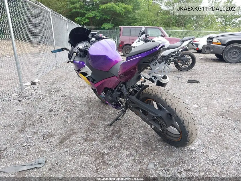 2023 Kawasaki Ex400 VIN: JKAEXKG11PDAL0202 Lot: 45050058