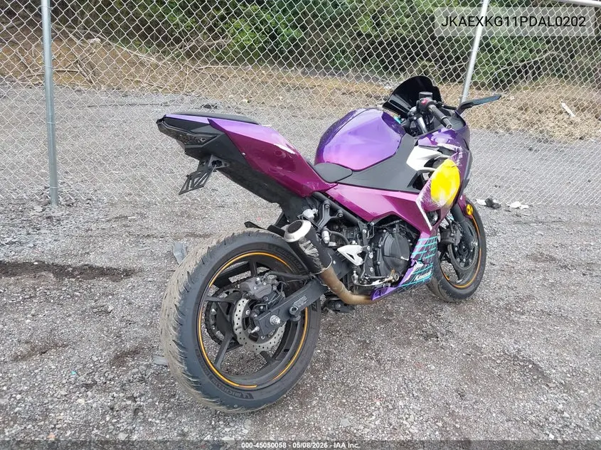 2023 Kawasaki Ex400 VIN: JKAEXKG11PDAL0202 Lot: 45050058