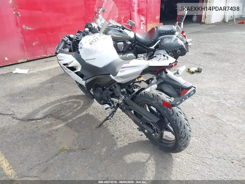 2023 Kawasaki Ex400 VIN: JKAEXKH14PDAR7438 Lot: 45274216