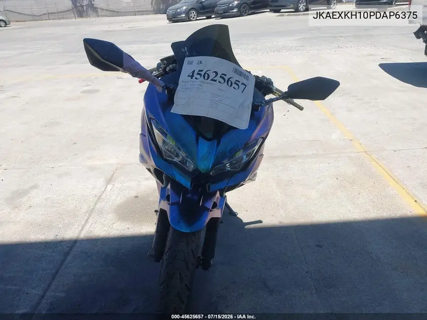 2023 Kawasaki Ex400 VIN: JKAEXKH10PDAP6375 Lot: 45625657