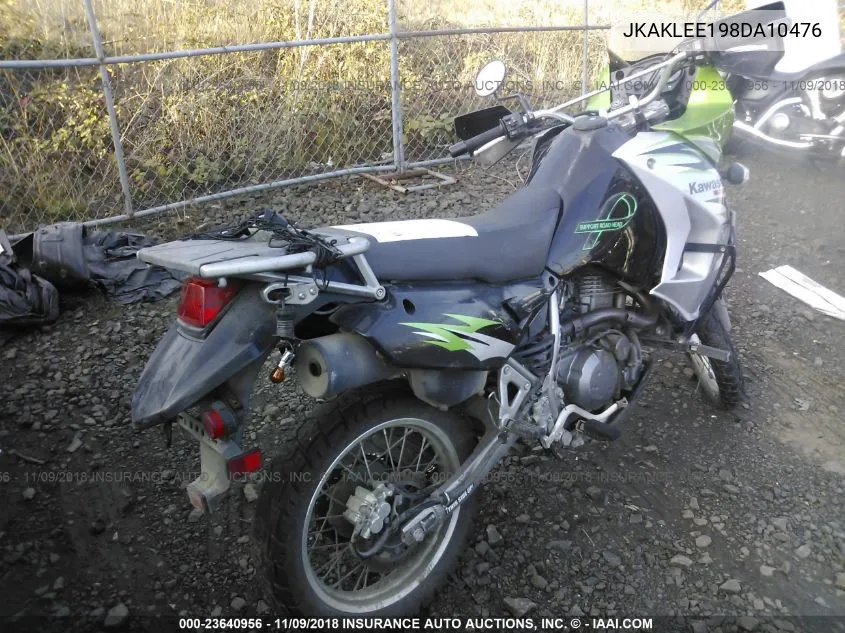 2008 Kawasaki Kl650 E VIN: JKAKLEE198DA10476 Lot: 23640956