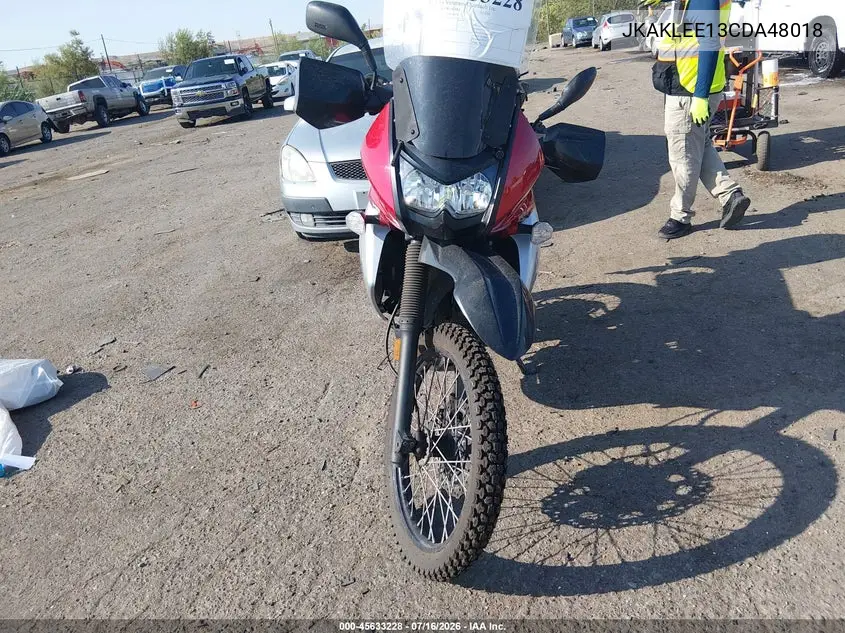 2012 Kawasaki Kl650 E VIN: JKAKLEE13CDA48018 Lot: 45633228