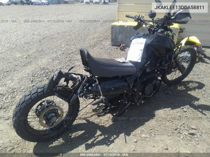 2013 Kawasaki Kl650 E VIN: JKAKLEE13DDA58811 Lot: 25562841