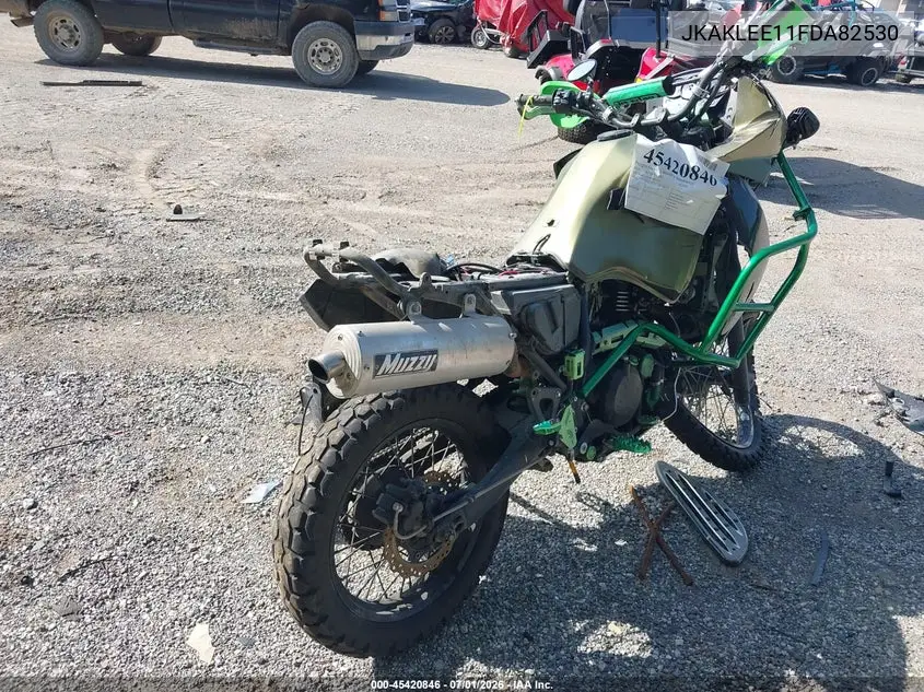 2015 Kawasaki Kl650 E VIN: JKAKLEE11FDA82530 Lot: 45420846