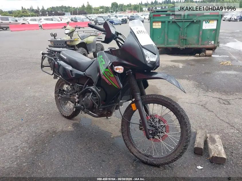 2017 Kawasaki Kl650 E VIN: JKAKLEE10HDA91996 Lot: 45516164