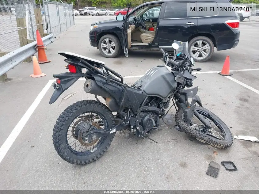 2022 Kawasaki Kl650 L VIN: ML5KLEL13NDA02405 Lot: 44982085
