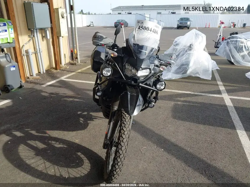 2022 Kawasaki Kl650 L VIN: ML5KLEL1XNDA02384 Lot: 45004486