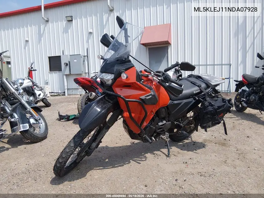 2022 Kawasaki Kl650 J VIN: ML5KLEJ11NDA07928 Lot: 45069494