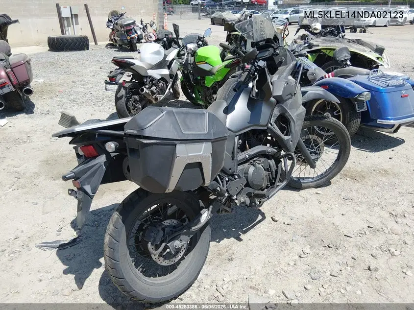 2022 Kawasaki Kl650 L VIN: ML5KLEL14NDA02123 Lot: 45283386