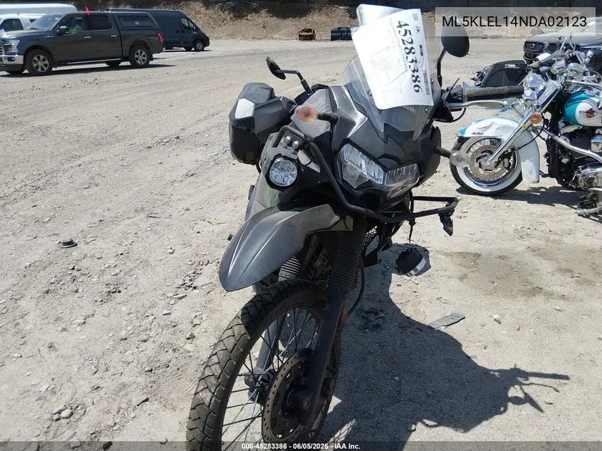 2022 Kawasaki Kl650 L VIN: ML5KLEL14NDA02123 Lot: 45283386