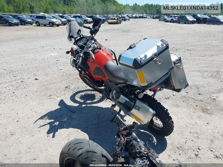 2022 Kawasaki Kl650 G VIN: ML5KLEG1XNDA14352 Lot: 45286988