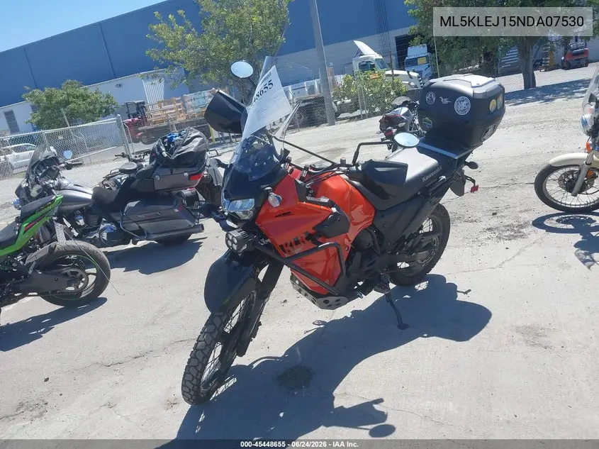 2022 Kawasaki Kl650 J VIN: ML5KLEJ15NDA07530 Lot: 45448655
