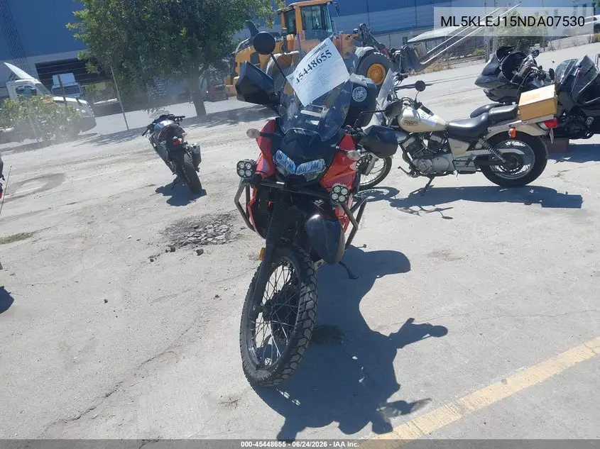 2022 Kawasaki Kl650 J VIN: ML5KLEJ15NDA07530 Lot: 45448655