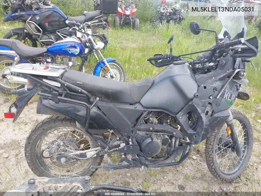2022 Kawasaki Kl650 L VIN: ML5KLEL13NDA05031 Lot: 45496568