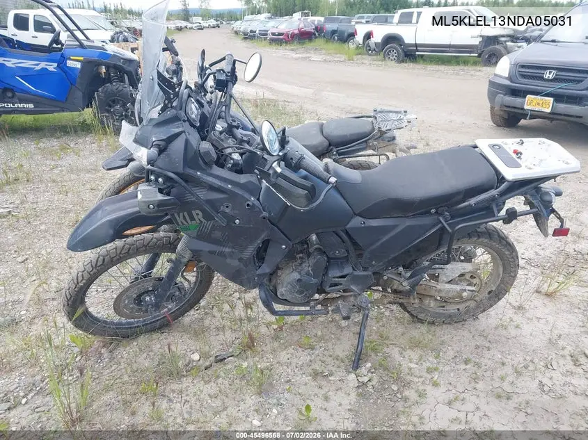 2022 Kawasaki Kl650 L VIN: ML5KLEL13NDA05031 Lot: 45496568