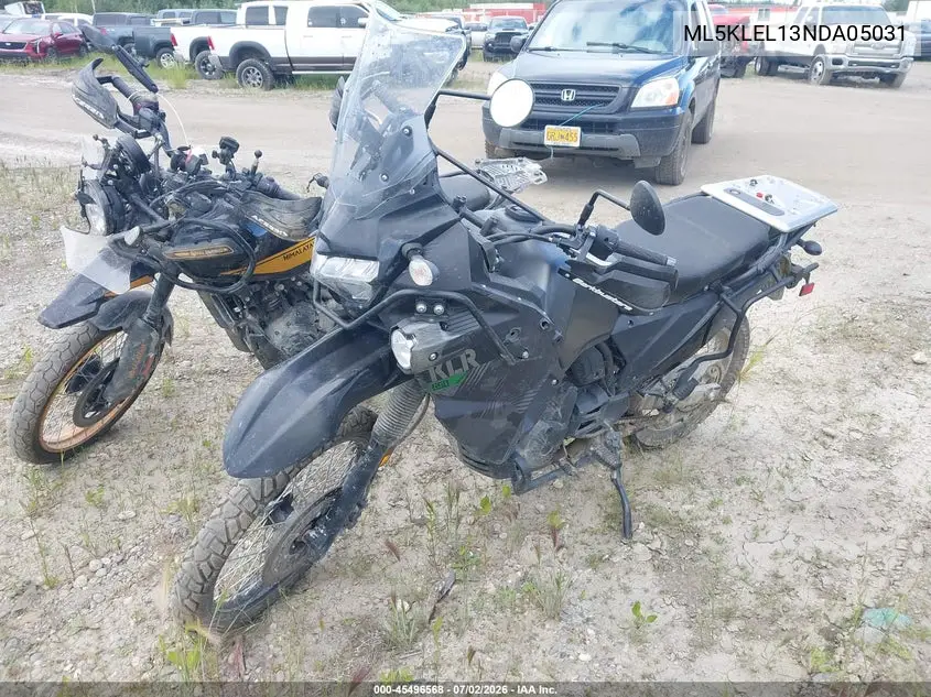 2022 Kawasaki Kl650 L VIN: ML5KLEL13NDA05031 Lot: 45496568
