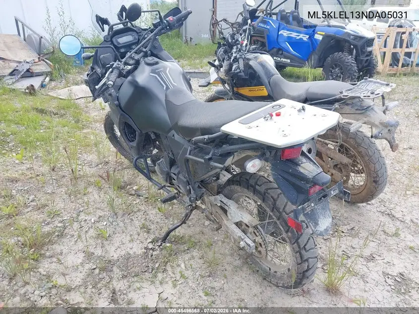 2022 Kawasaki Kl650 L VIN: ML5KLEL13NDA05031 Lot: 45496568