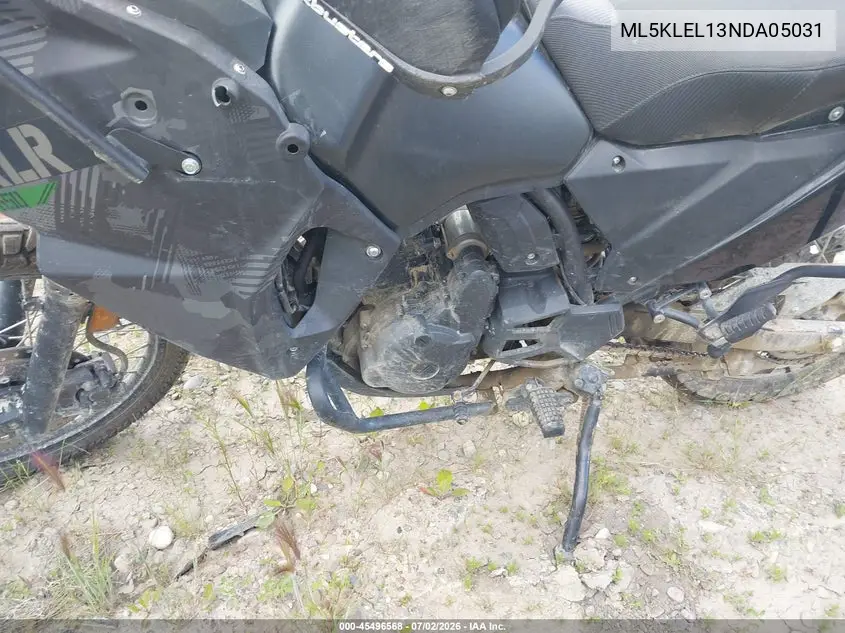 2022 Kawasaki Kl650 L VIN: ML5KLEL13NDA05031 Lot: 45496568