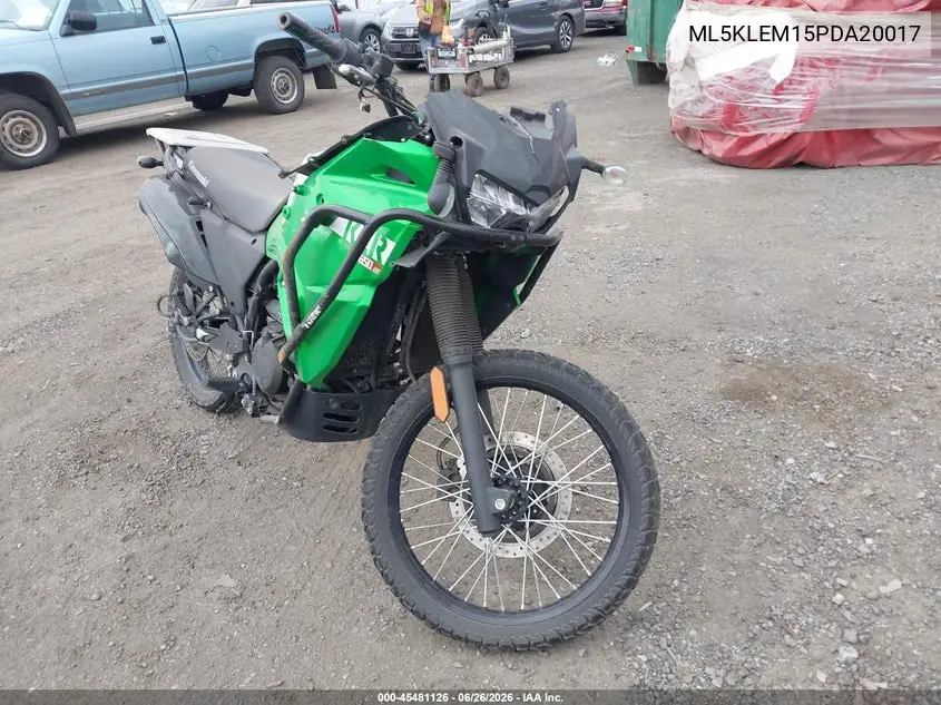 2023 Kawasaki Kl650 M VIN: ML5KLEM15PDA20017 Lot: 45481126