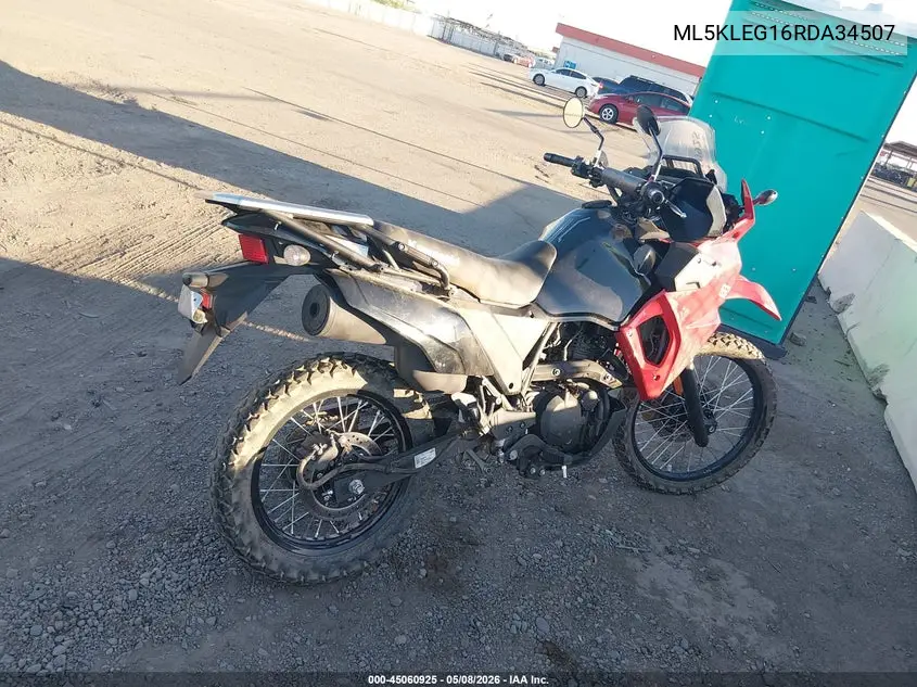 2024 Kawasaki Kl650 G VIN: ML5KLEG16RDA34507 Lot: 45060925