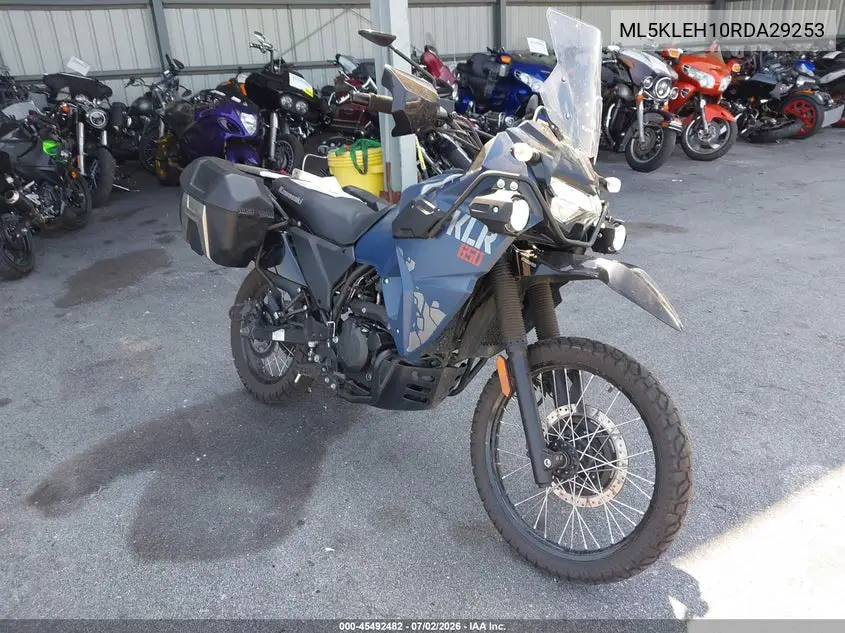 2024 Kawasaki Kl650 H VIN: ML5KLEH10RDA29253 Lot: 45492482