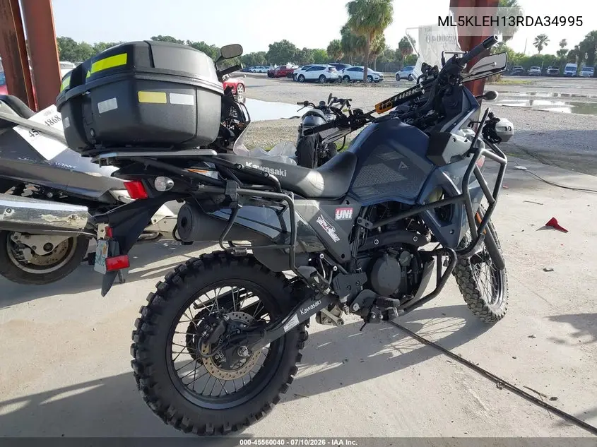 2024 Kawasaki Kl650 H VIN: ML5KLEH13RDA34995 Lot: 45560040