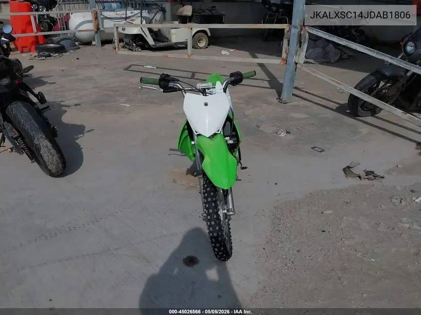 2018 Kawasaki Klx110 C VIN: JKALXSC14JDAB1806 Lot: 45026566