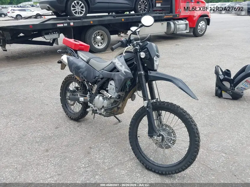 2024 Kawasaki Klx300 F VIN: ML5LXBF12RDA27692 Lot: 45493501