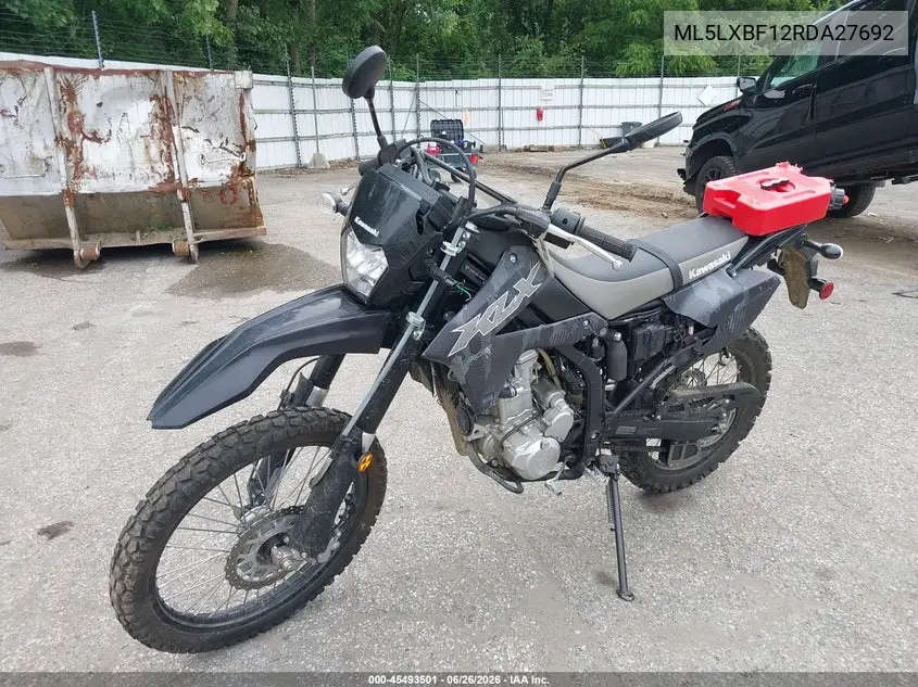 2024 Kawasaki Klx300 F VIN: ML5LXBF12RDA27692 Lot: 45493501