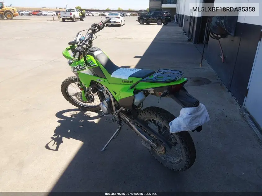 2024 Kawasaki Klx300 F VIN: ML5LXBF18RDA35358 Lot: 45579225